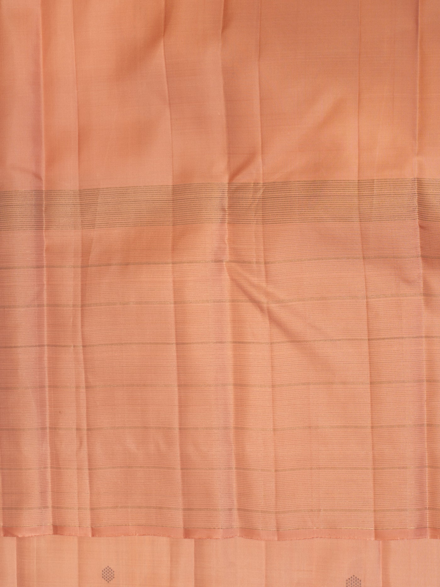 Flamingo peach pure Kanchipuram pastel silk saree