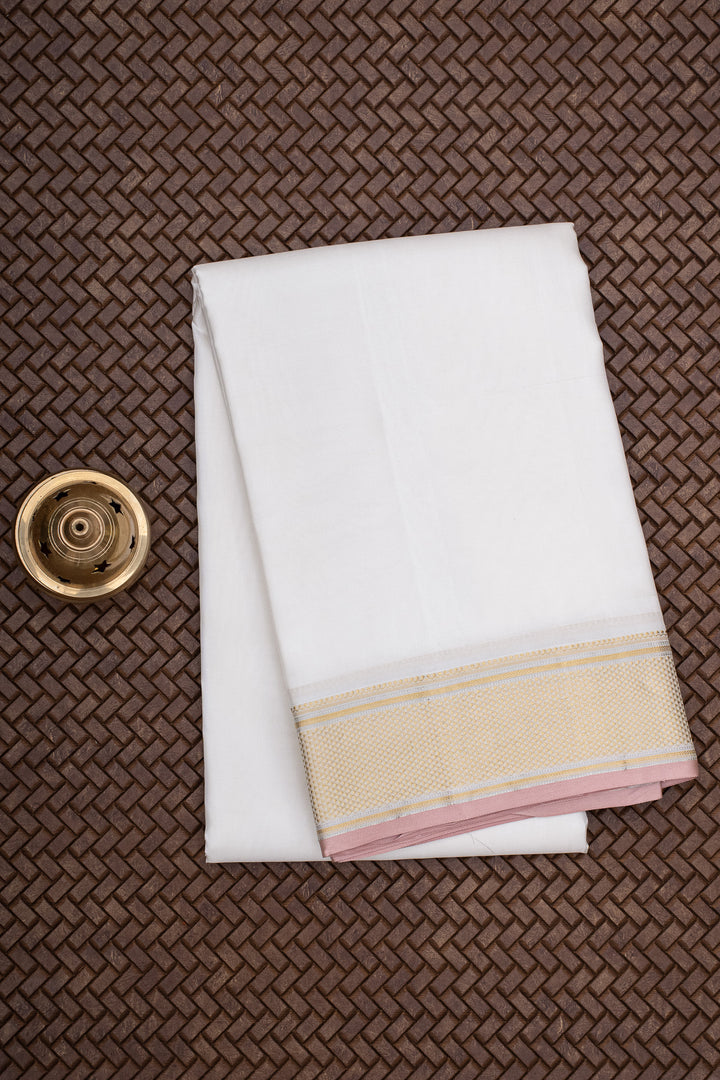 White Pure Silk Dhoti
