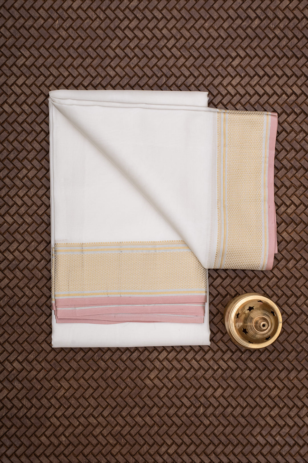 White Pure Silk Dhoti