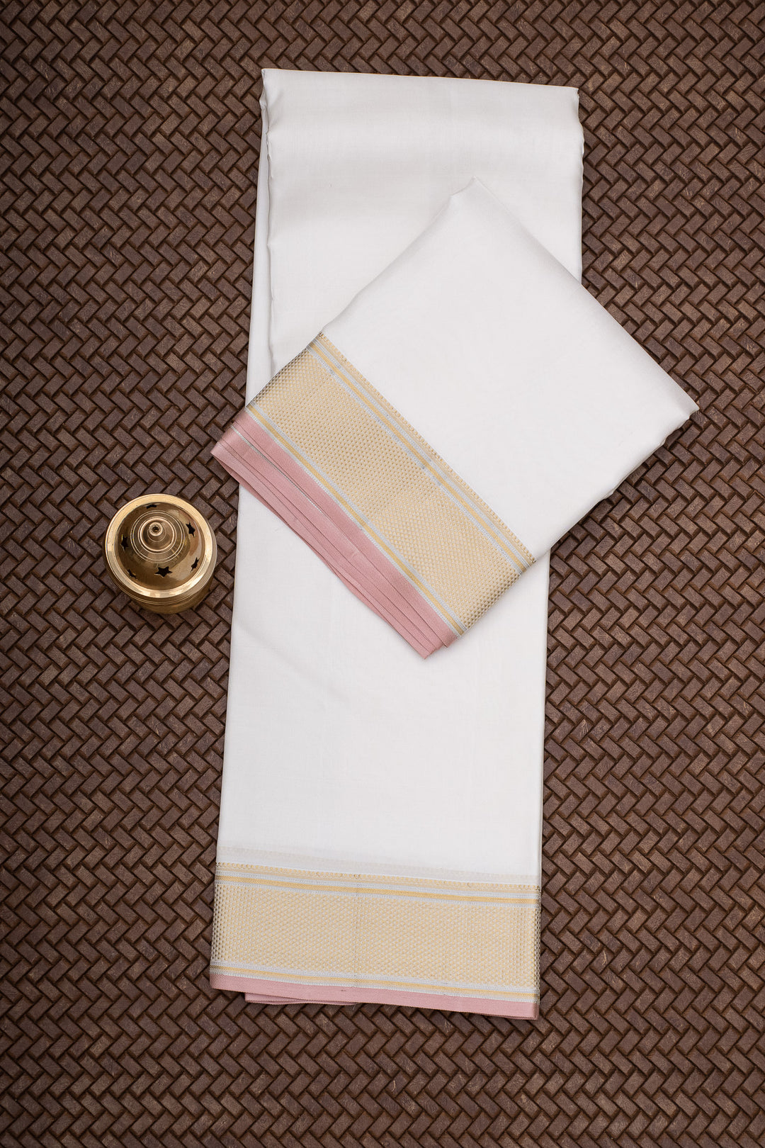 White Pure Silk Dhoti