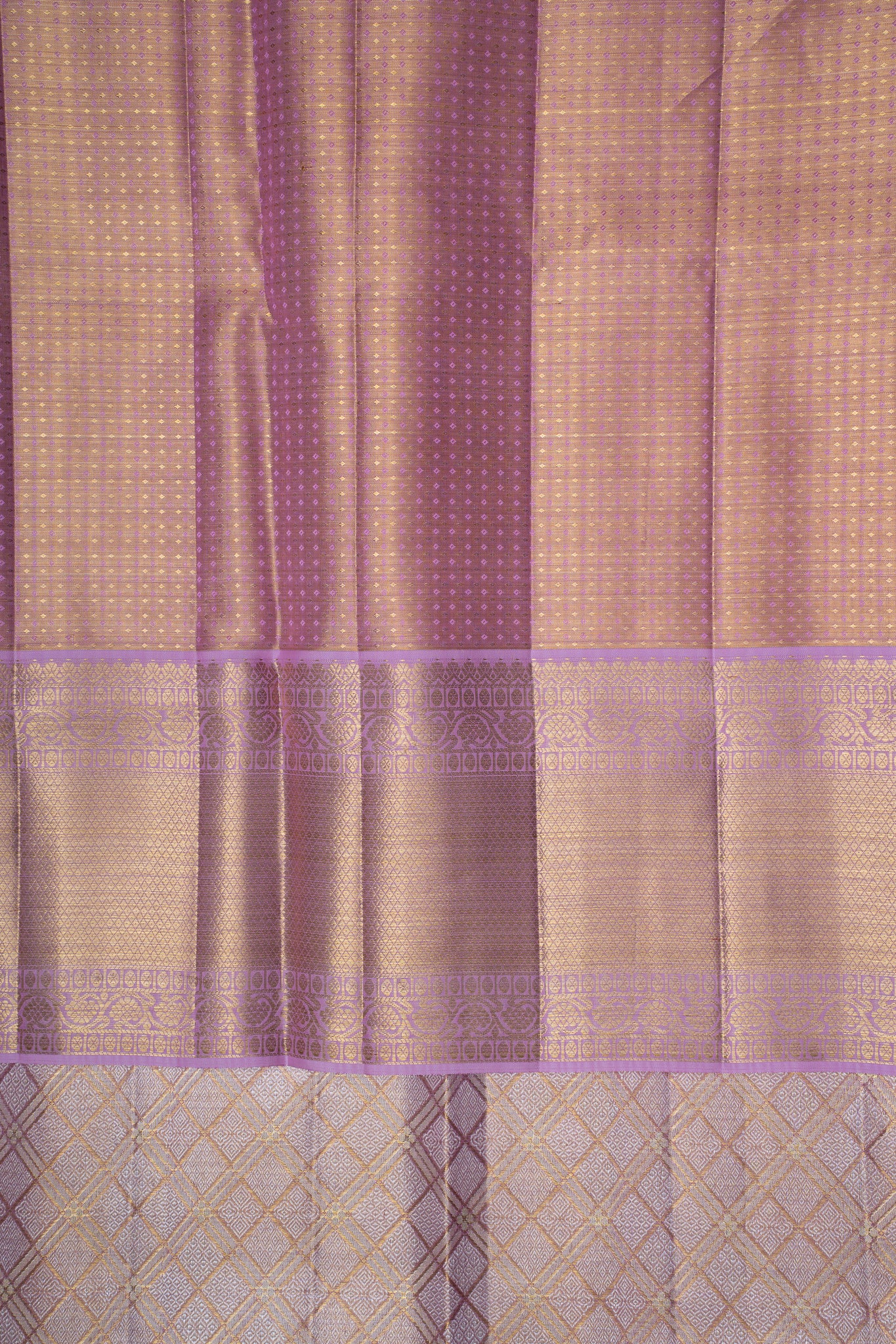 Pastel Pink Pure Tissue Fancy Kanchipuram Silk Saree - Clio Silks