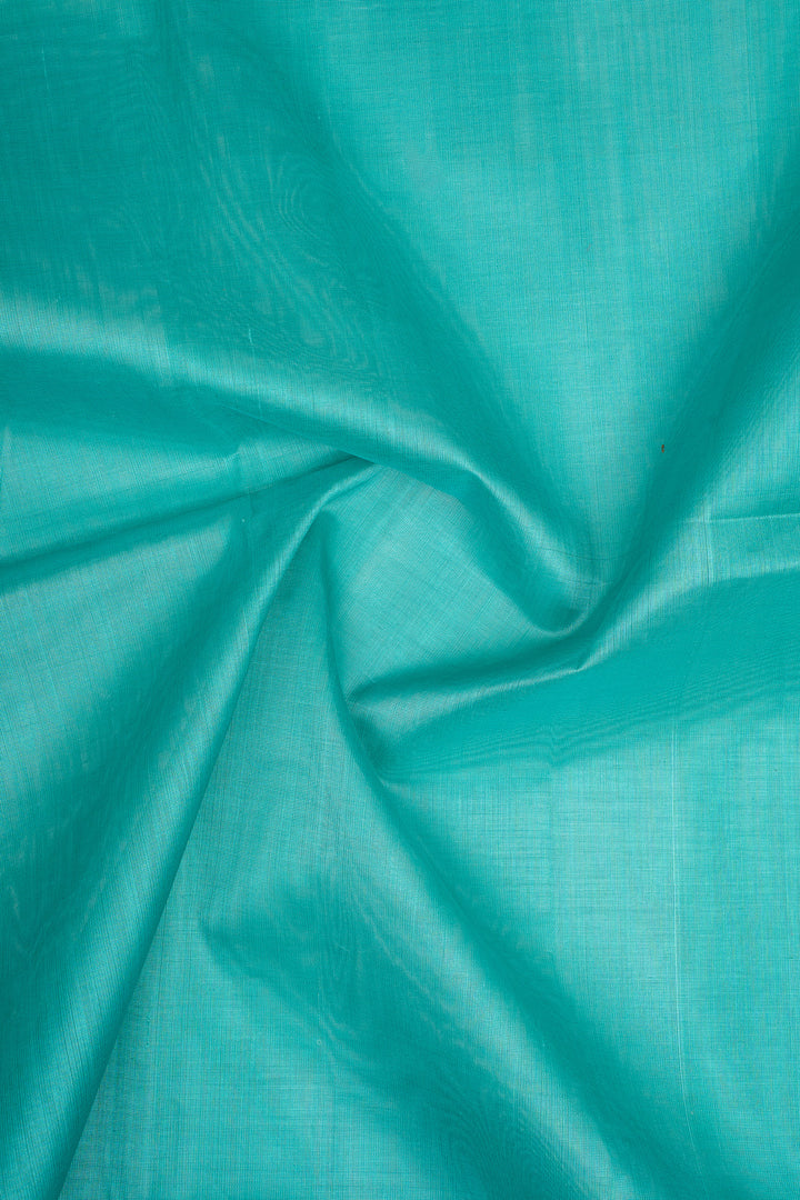 Aqua Blue and Magenta Korvai Pure Silk Cotton Saree