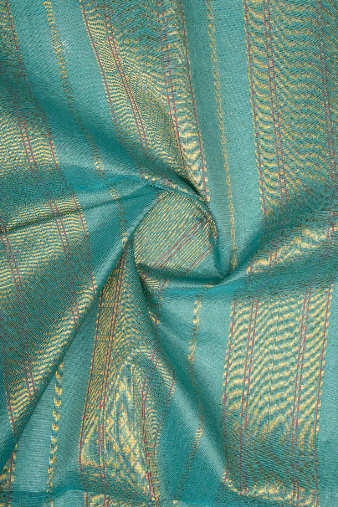 Pink Multi Stripes Pure Silk Cotton Saree