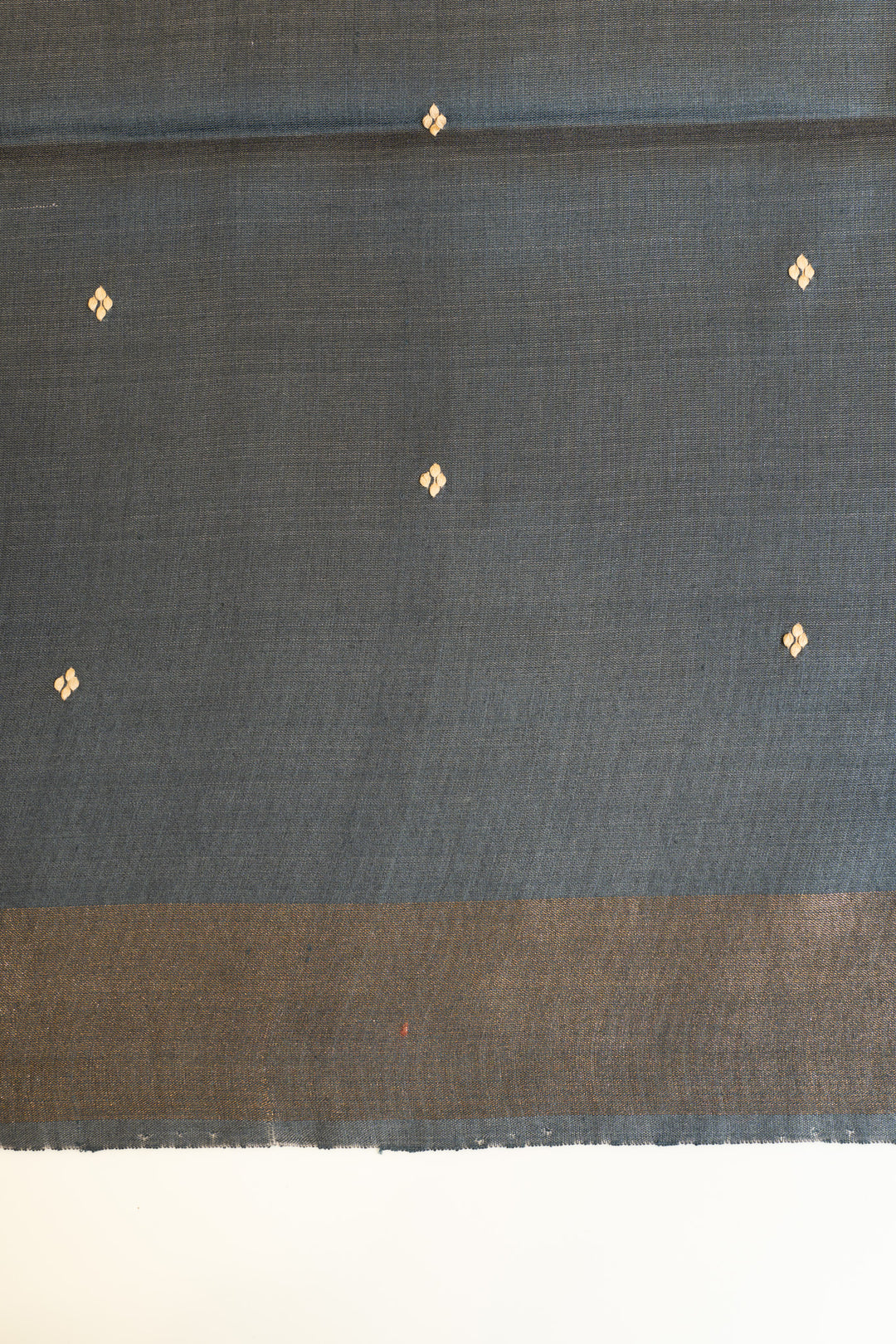 Beige ikat handprinted pure Tussar silk saree