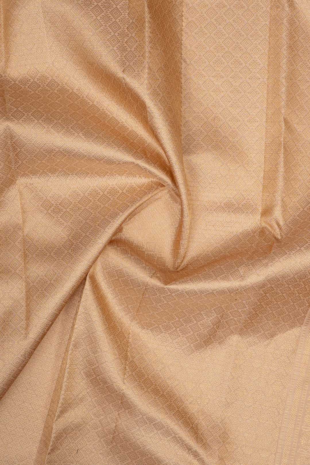 Cream Zari Checks Pure Kanchipuram Silk Saree