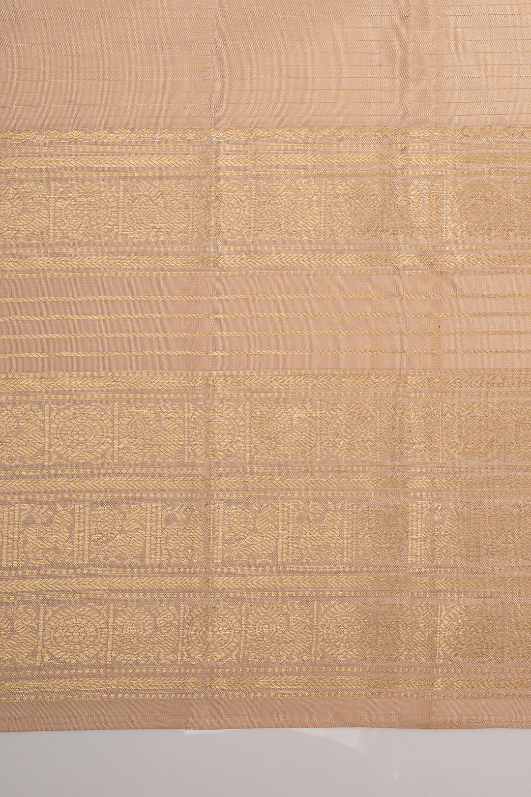 Cream Zari Checks Pure Kanchipuram Silk Saree