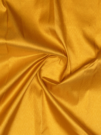 Golden Yellow Temple Border Pure Brocade Kanchipuram Silk Saree