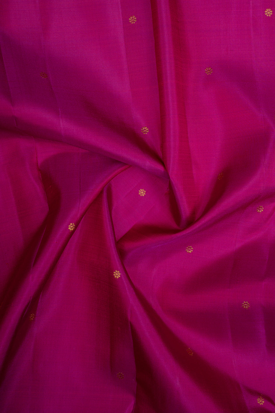 Magenta and Gold Rettai Pettu Pure Kanchipuram Silk Saree