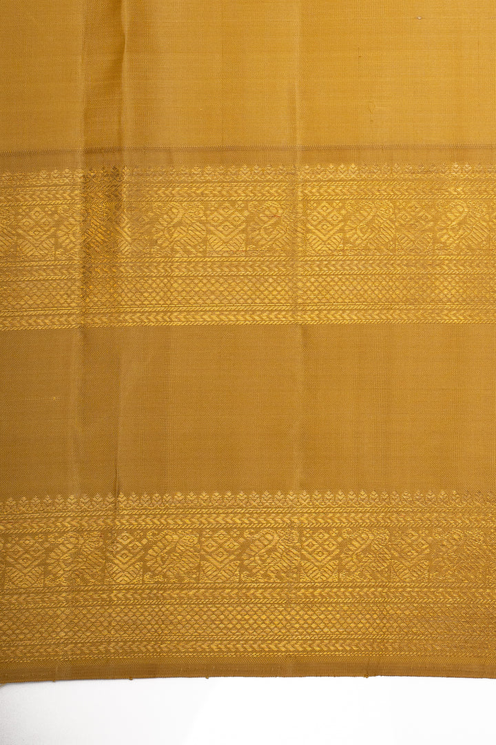 Magenta and Gold Rettai Pettu Pure Kanchipuram Silk Saree