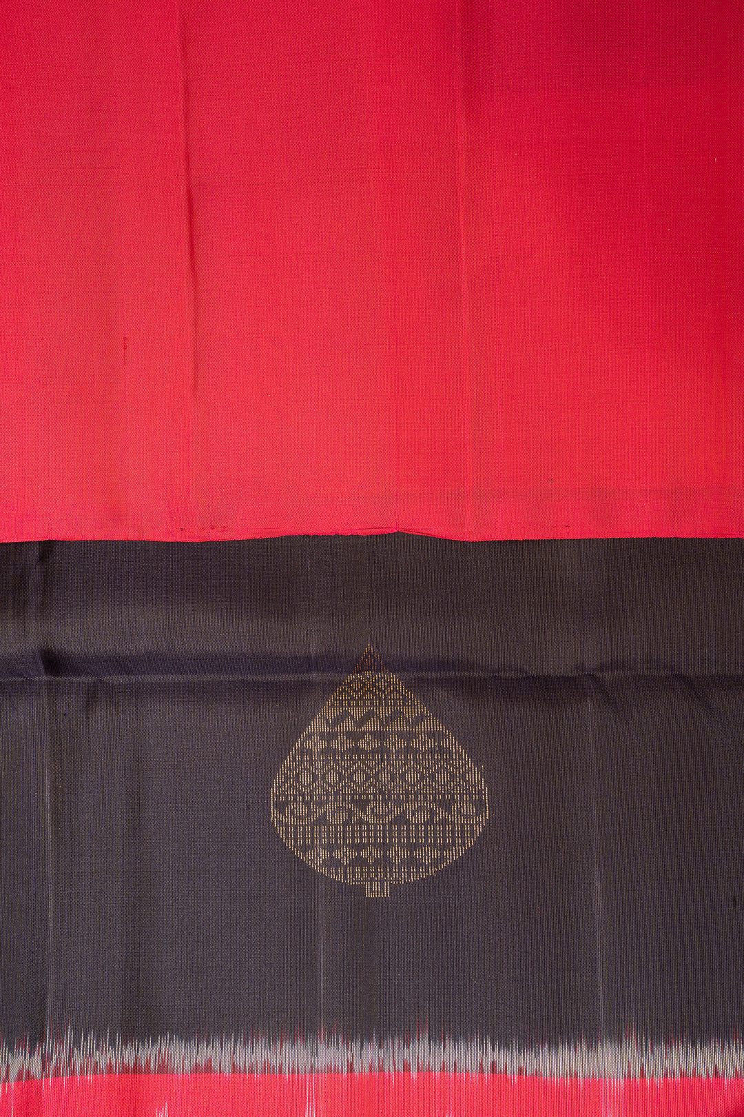 Black and Pink Pure Ikat Silk Saree - Clio Silks