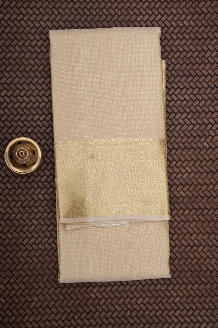 Gold Zari Brocade Pure Silk Dhoti