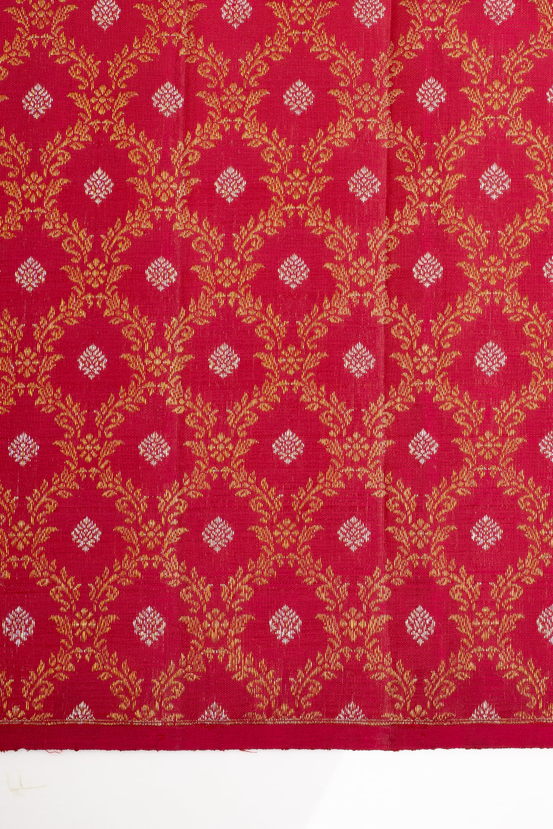 Reddish Pink Stripes Pure Kanchipuram Silk Saree