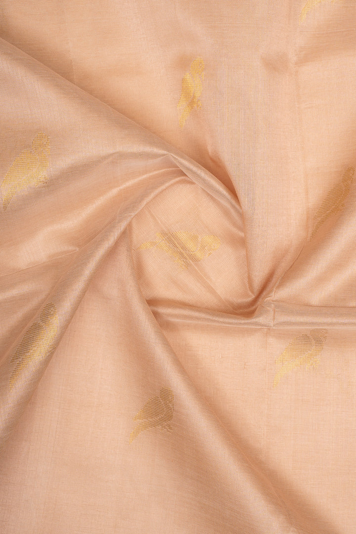 Beige and Yellow Pure Silk Cotton Saree
