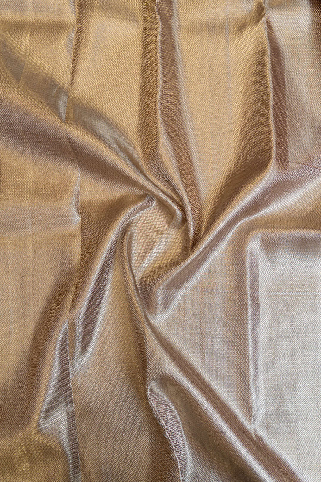 Lilac tissue brocade pure Kanchipuram silk saree
