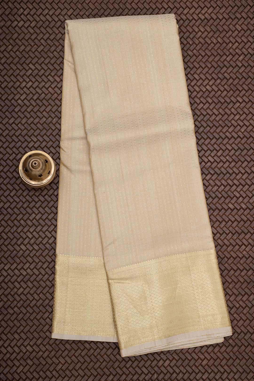 Gold Zari Brocade Pure Silk Dhoti