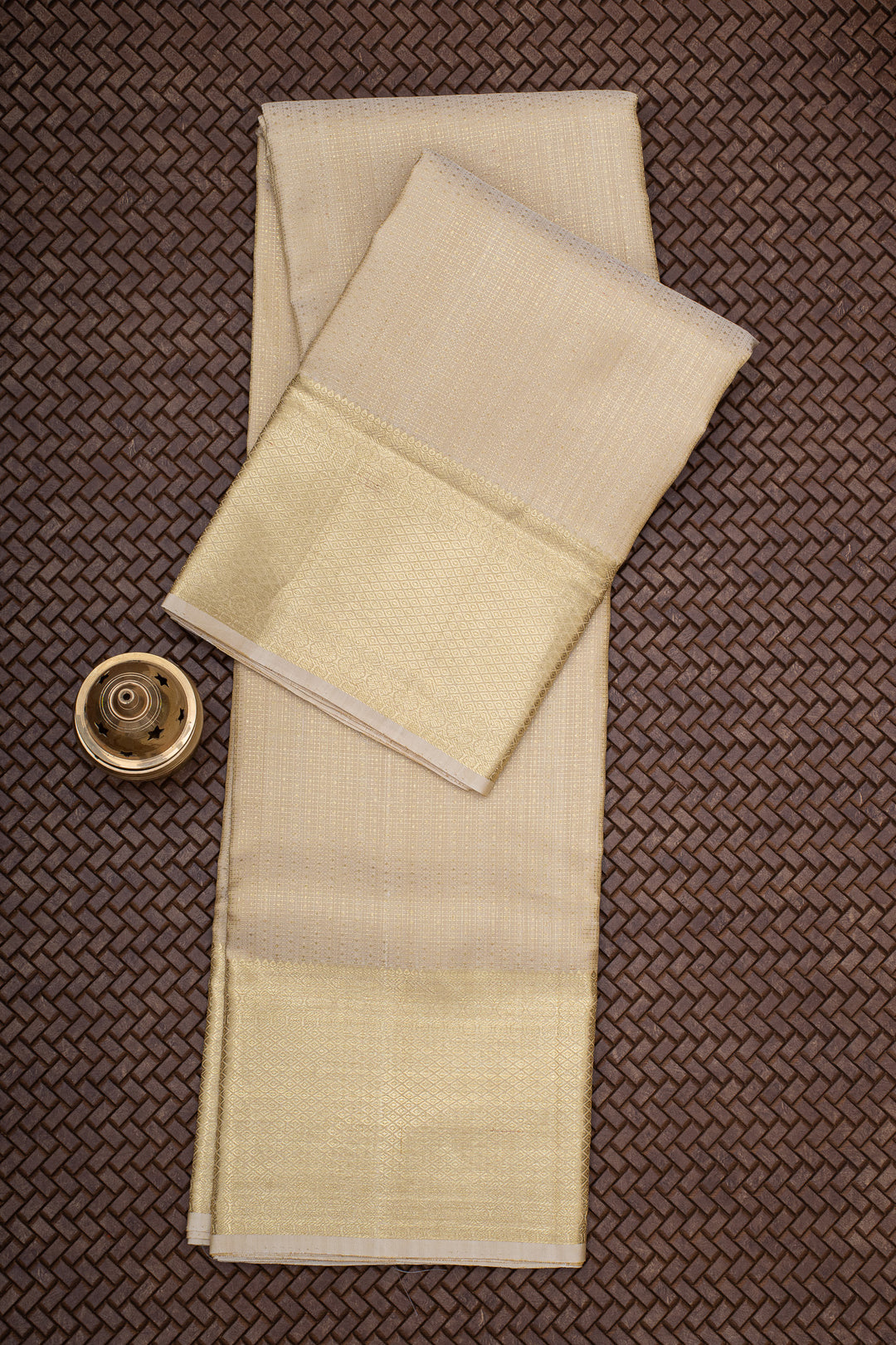 Gold Zari Brocade Pure Silk Dhoti