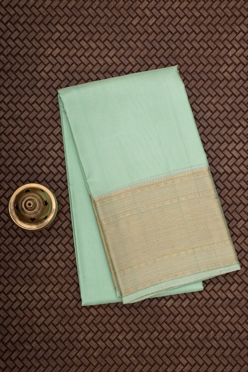 Pastel Blue Traditional Pure Silk Dhoti