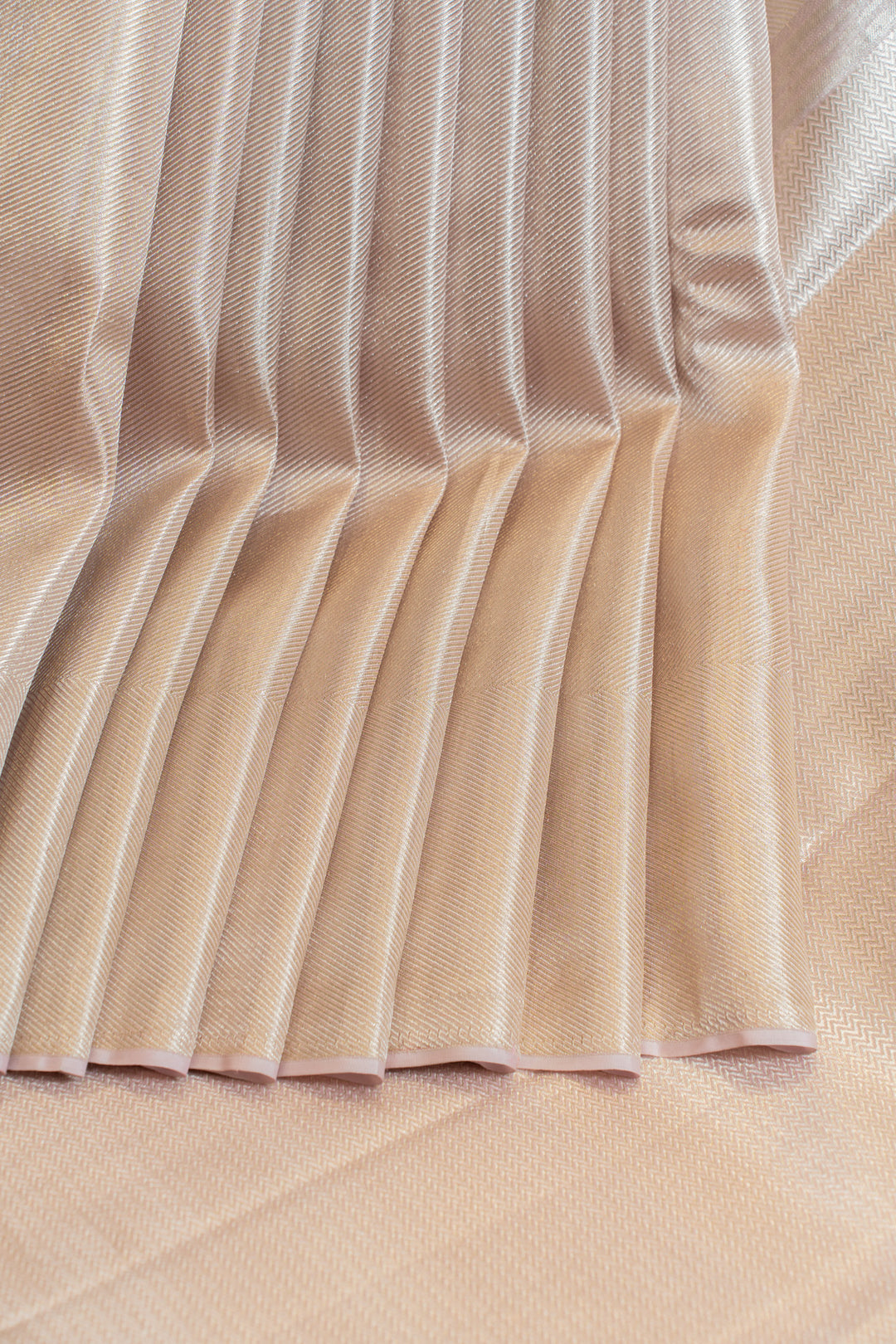 Pastel lilac tissue brocade pure Kanchipuram silk saree