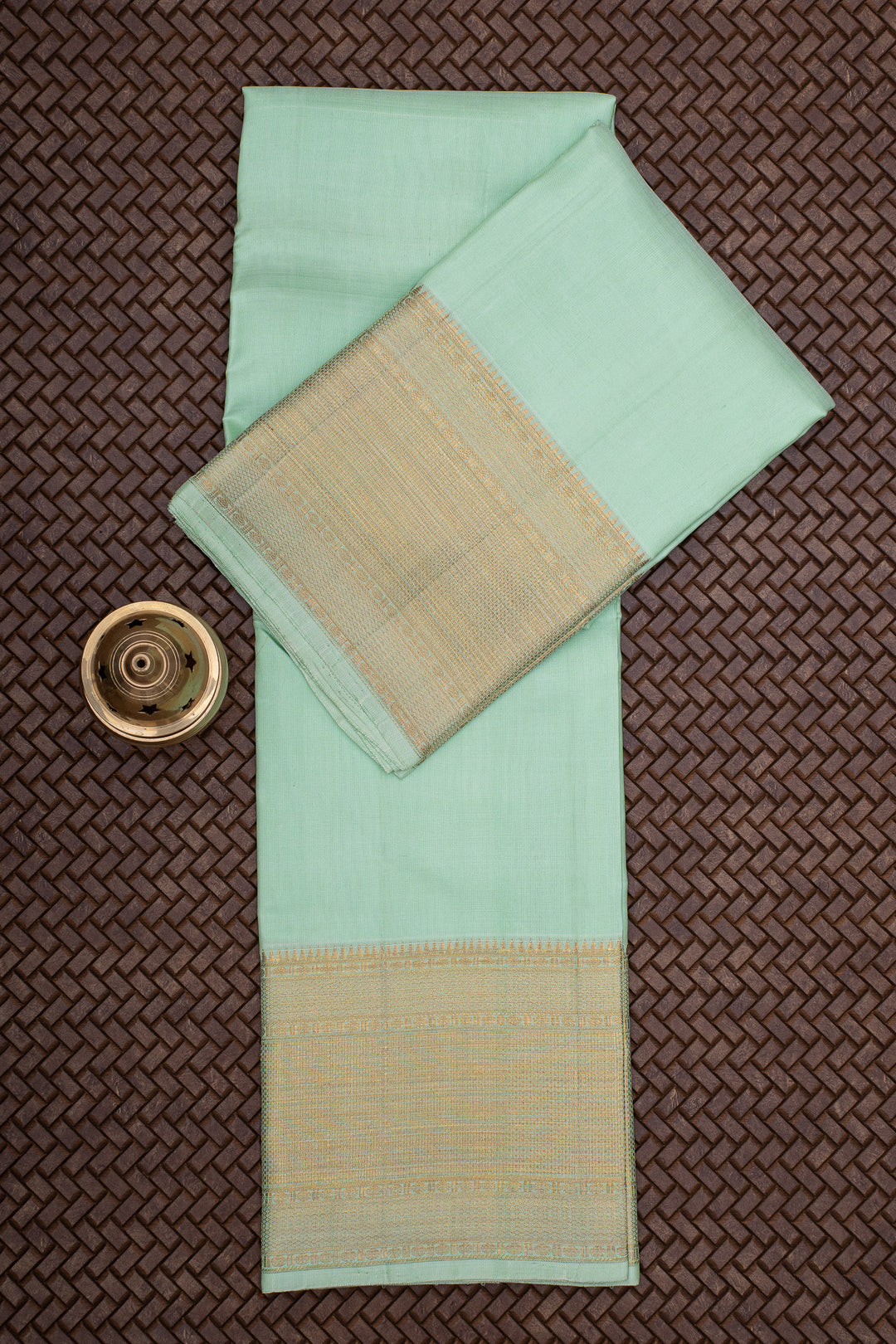 Pastel Blue Traditional Pure Silk Dhoti