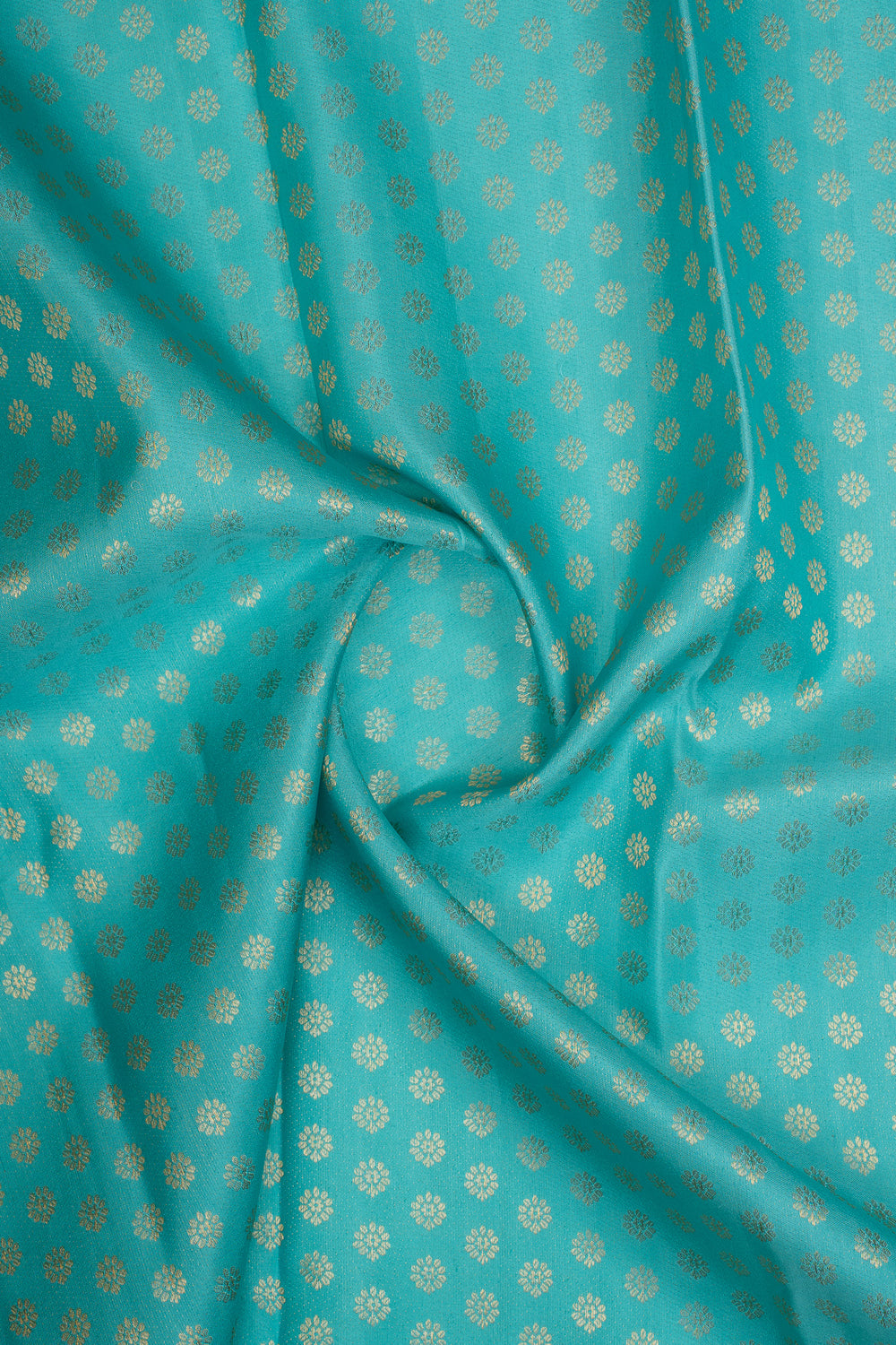 Blue and Orange Lakshadeepam Pure Kanchipuram Silk Saree
