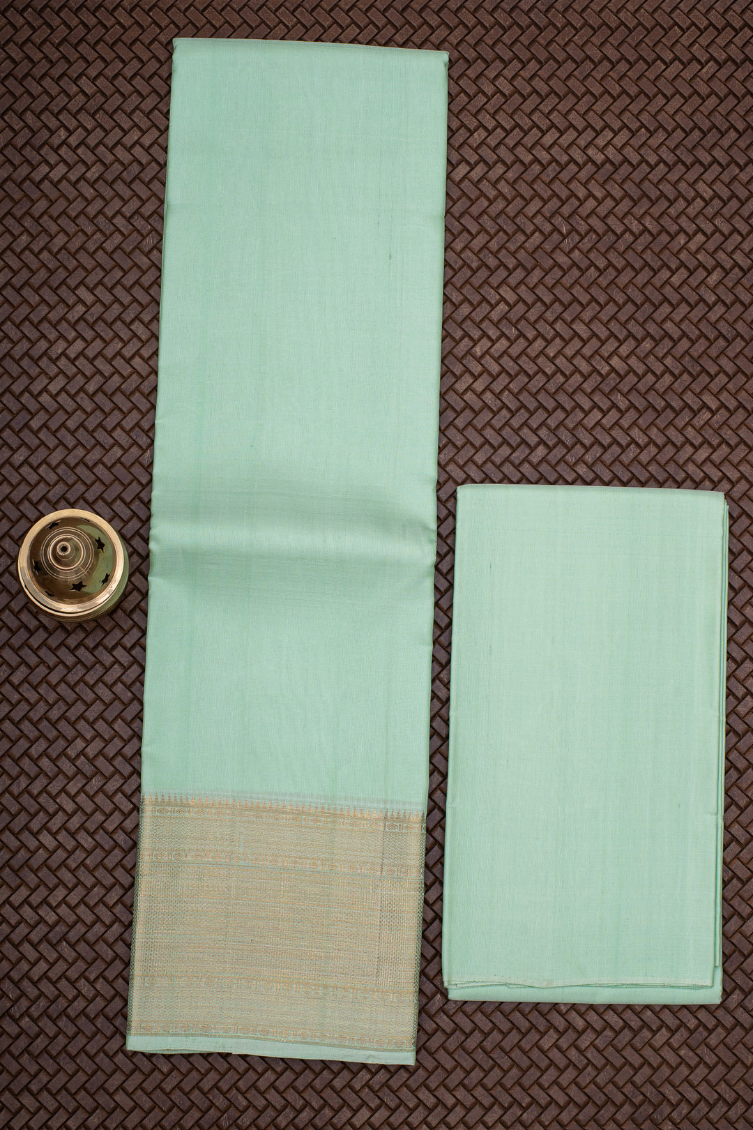 Pastel Blue Traditional Pure Silk Dhoti