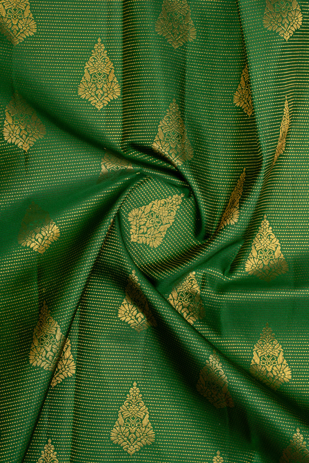 Green and Orange Paithani Border Pure Kanchipuram Silk Saree