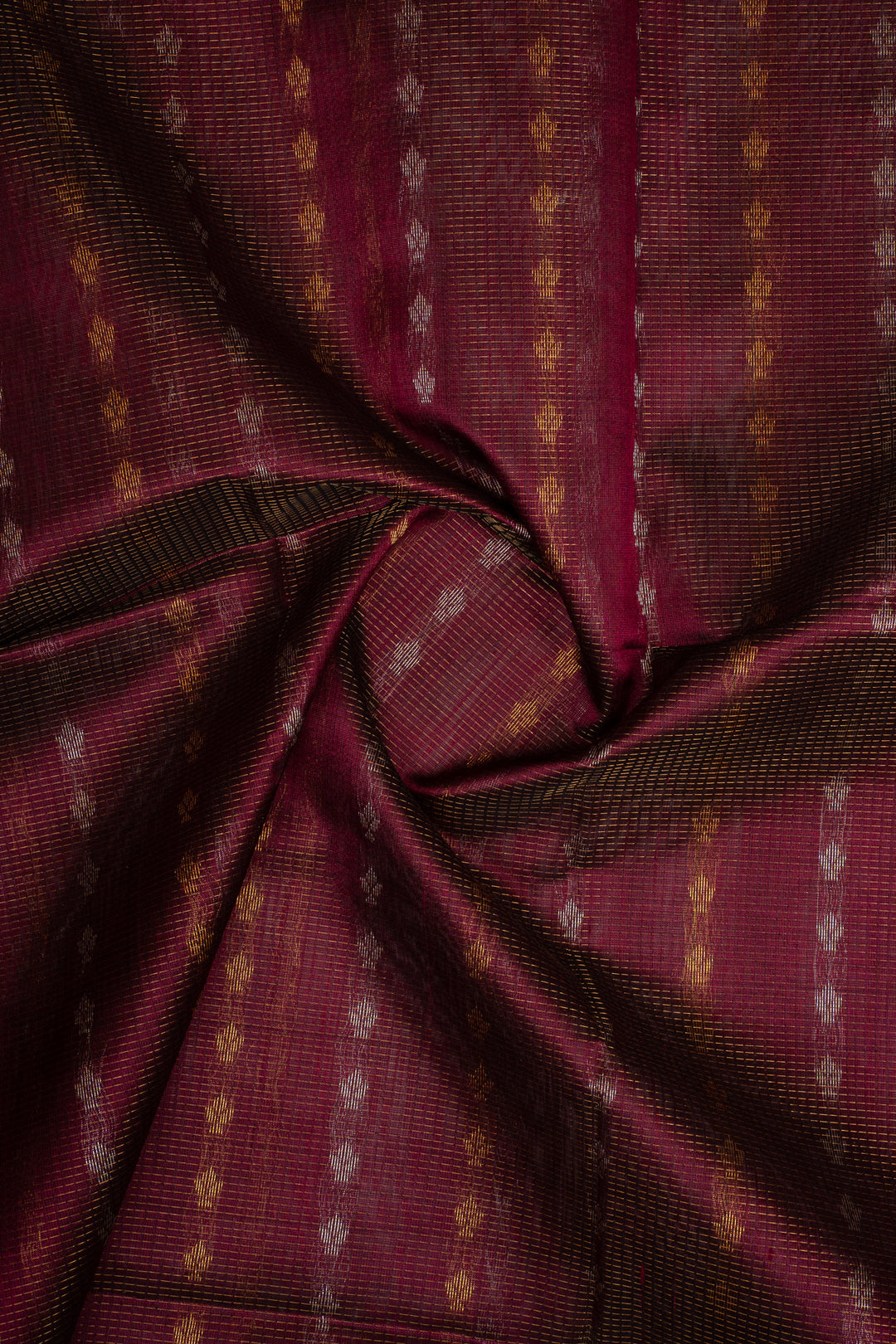 Maroon and Ivory Vairaoosi Pure Silk Cotton Saree