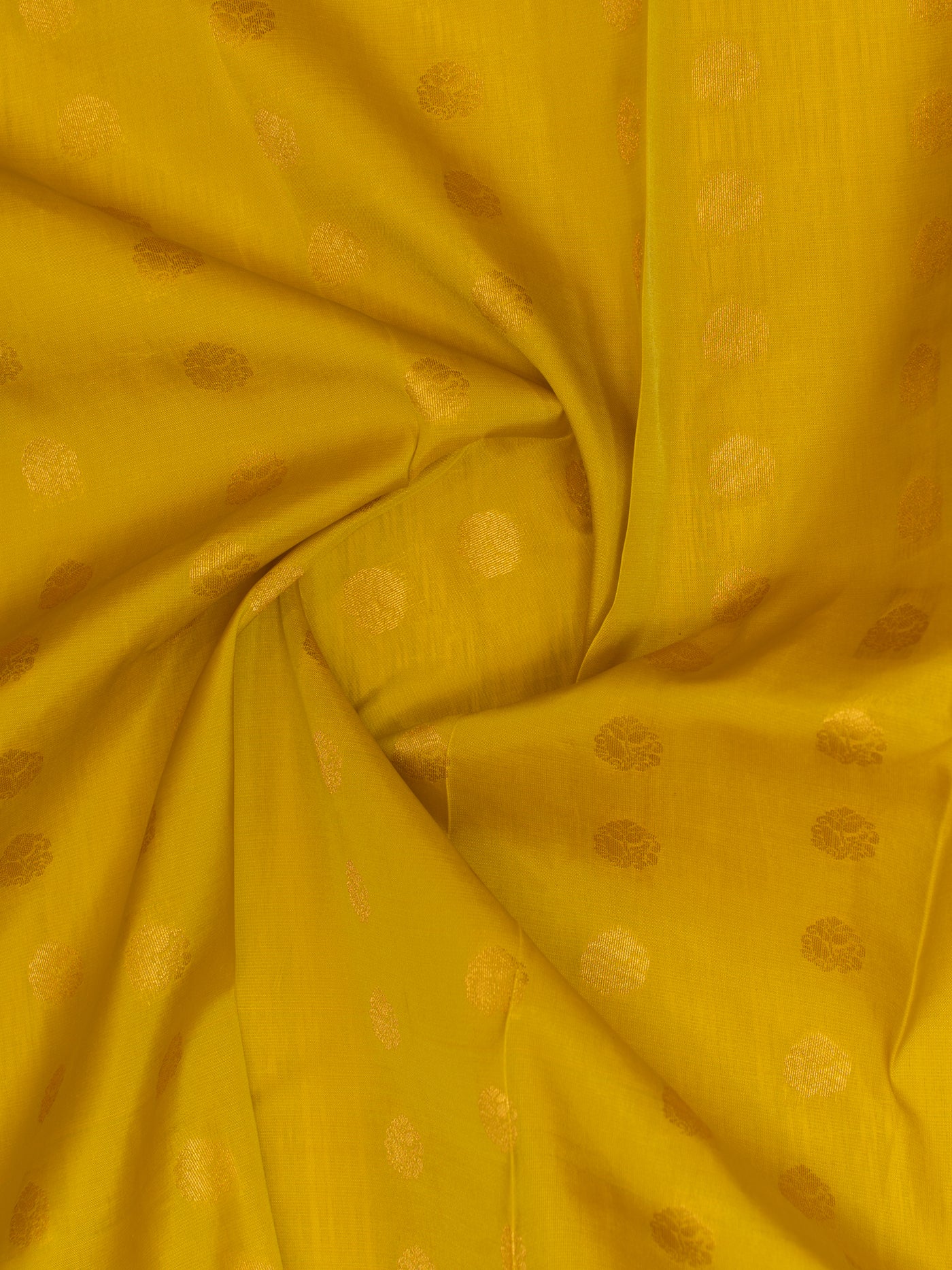 Lime yellow traditional silk saree