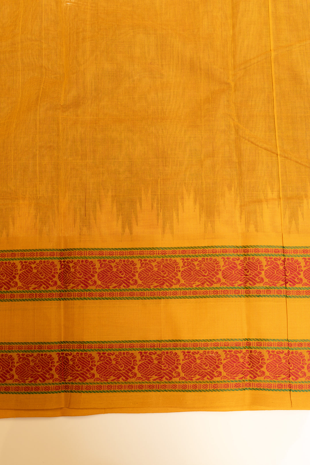 Maroon and yellow pure cotton saree