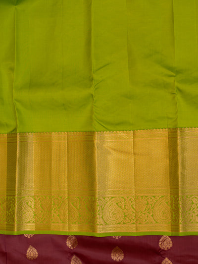 Deep Maroon traditional Kanchipuram silk saree