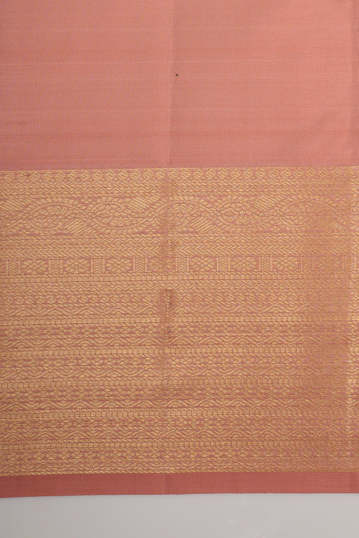 Blush Pink Brocade Pure Kanchipuram Silk Saree