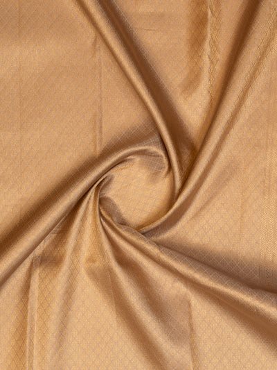 Almond Beige Pure Brocade Kanchipuram Silk Saree