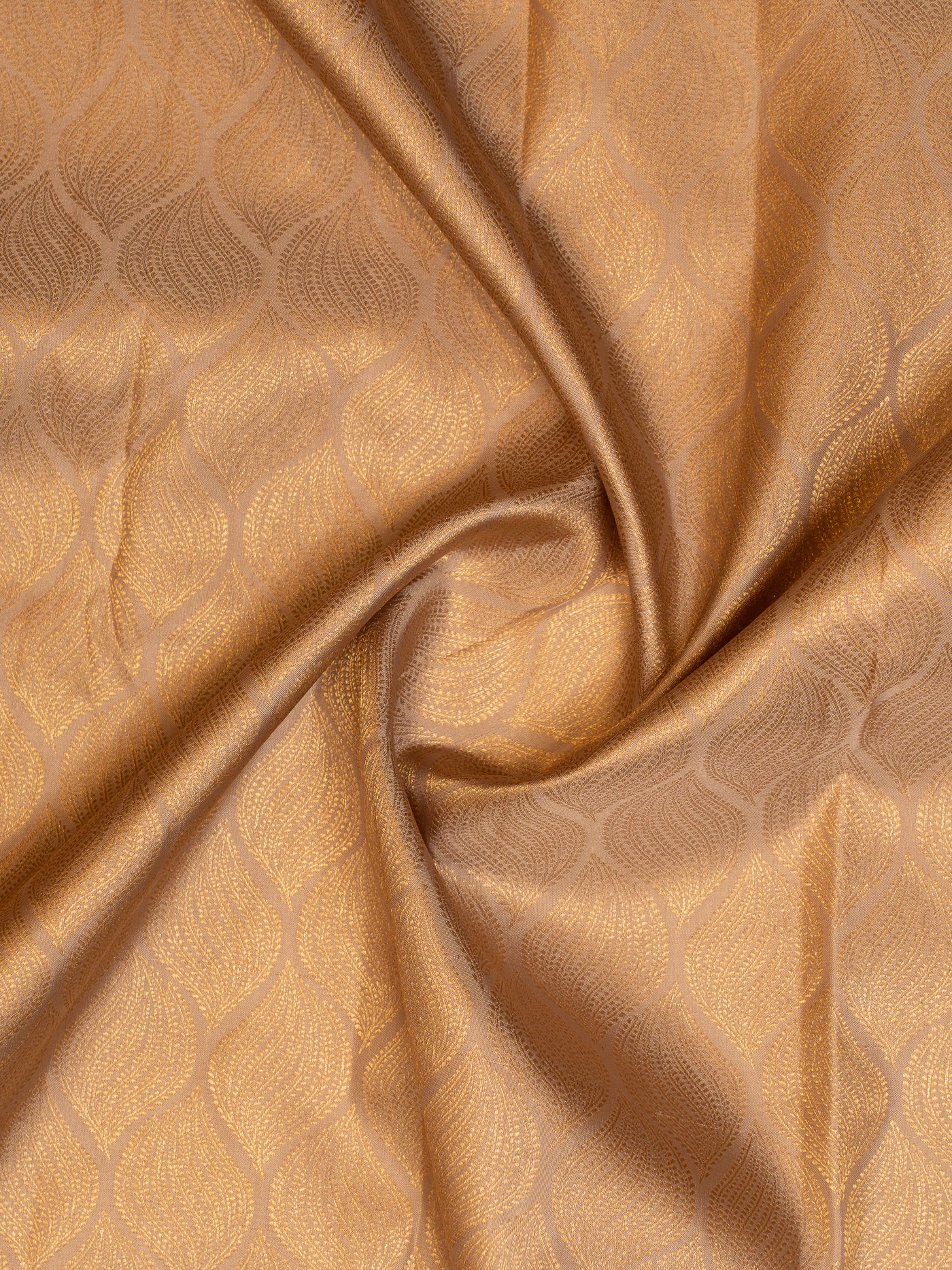 Almond Beige Pure Brocade Kanchipuram Silk Saree