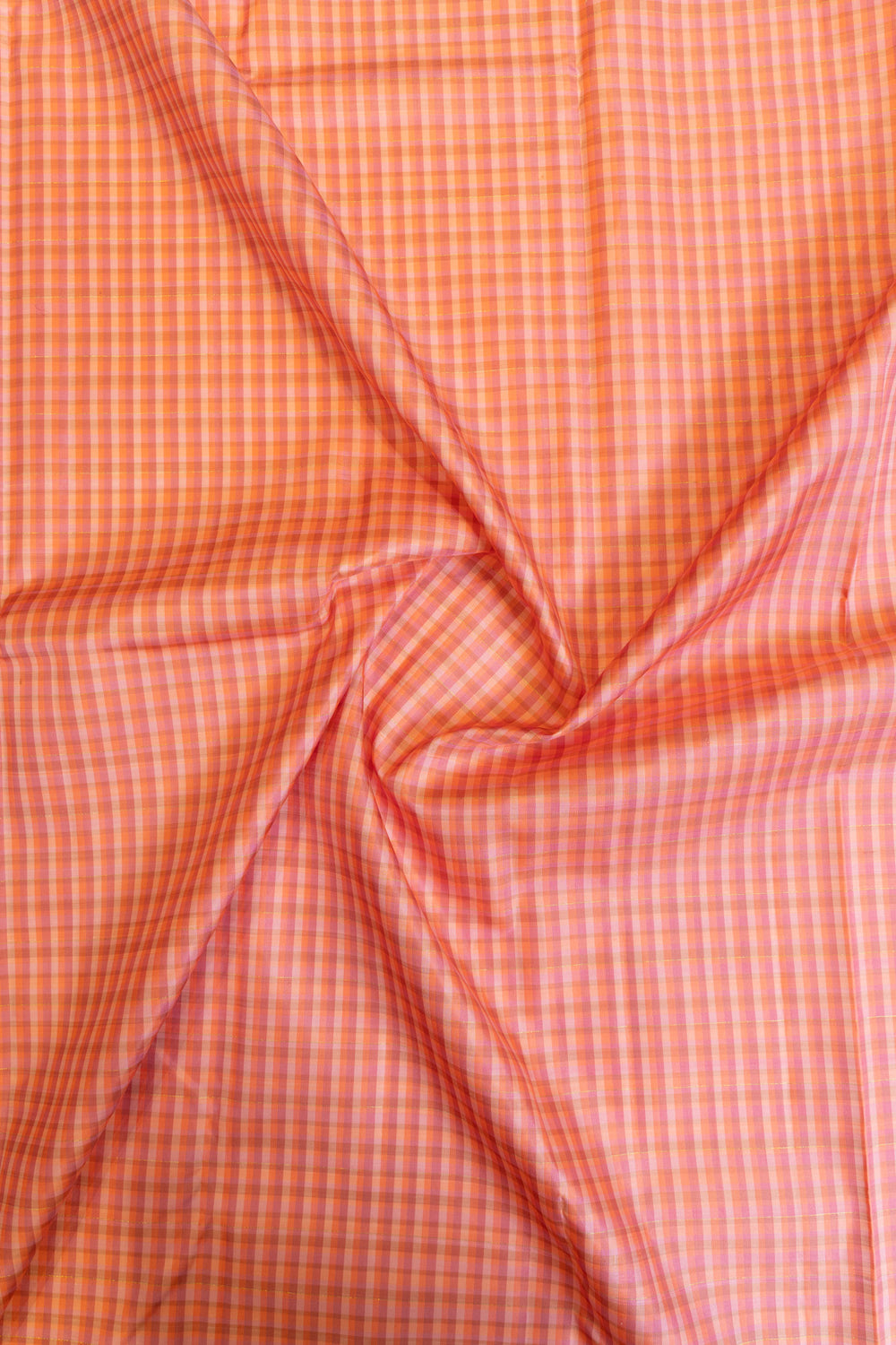 Peach and beige podikattam pure zari Kanchipuram silk saree