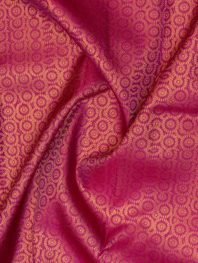 Magenta purple brocade Kanchipuram silk saree