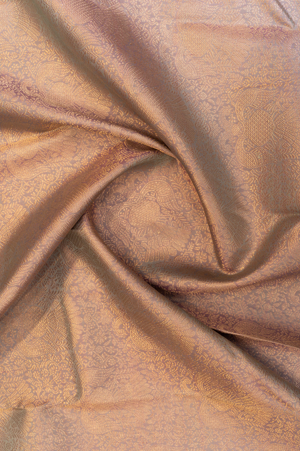Lilac iruthalaipakshi brocade pure Kanchipuram silk saree