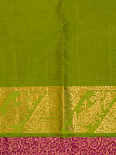 Magenta purple brocade Kanchipuram silk saree