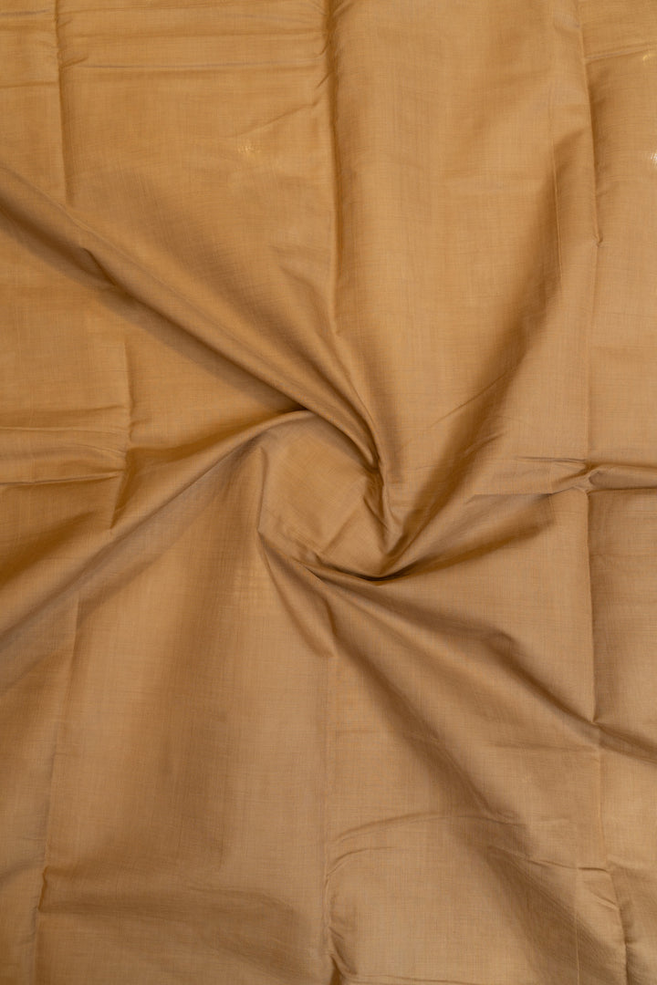 Beige and maroon pure korvai cotton saree