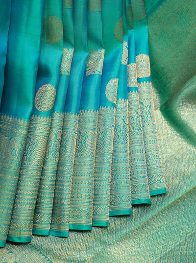 peacock blue silk saree | kanchipuram silk saree | wedding silk sarees | silk saree shops in chennai | designer borders | big border kanchipuram | silk saree design | design of sarees