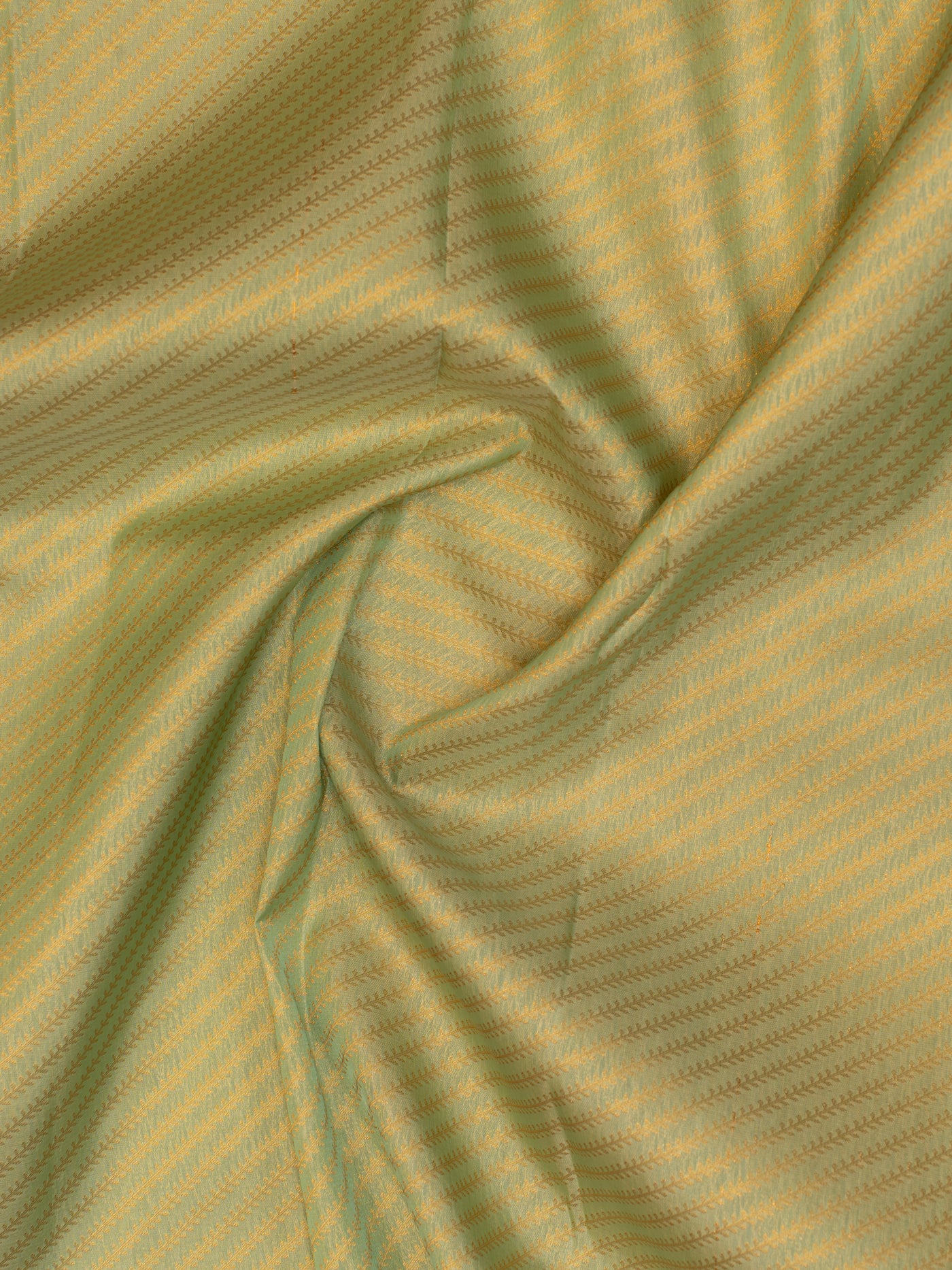 Mint green stripes kanjivaram silk saree