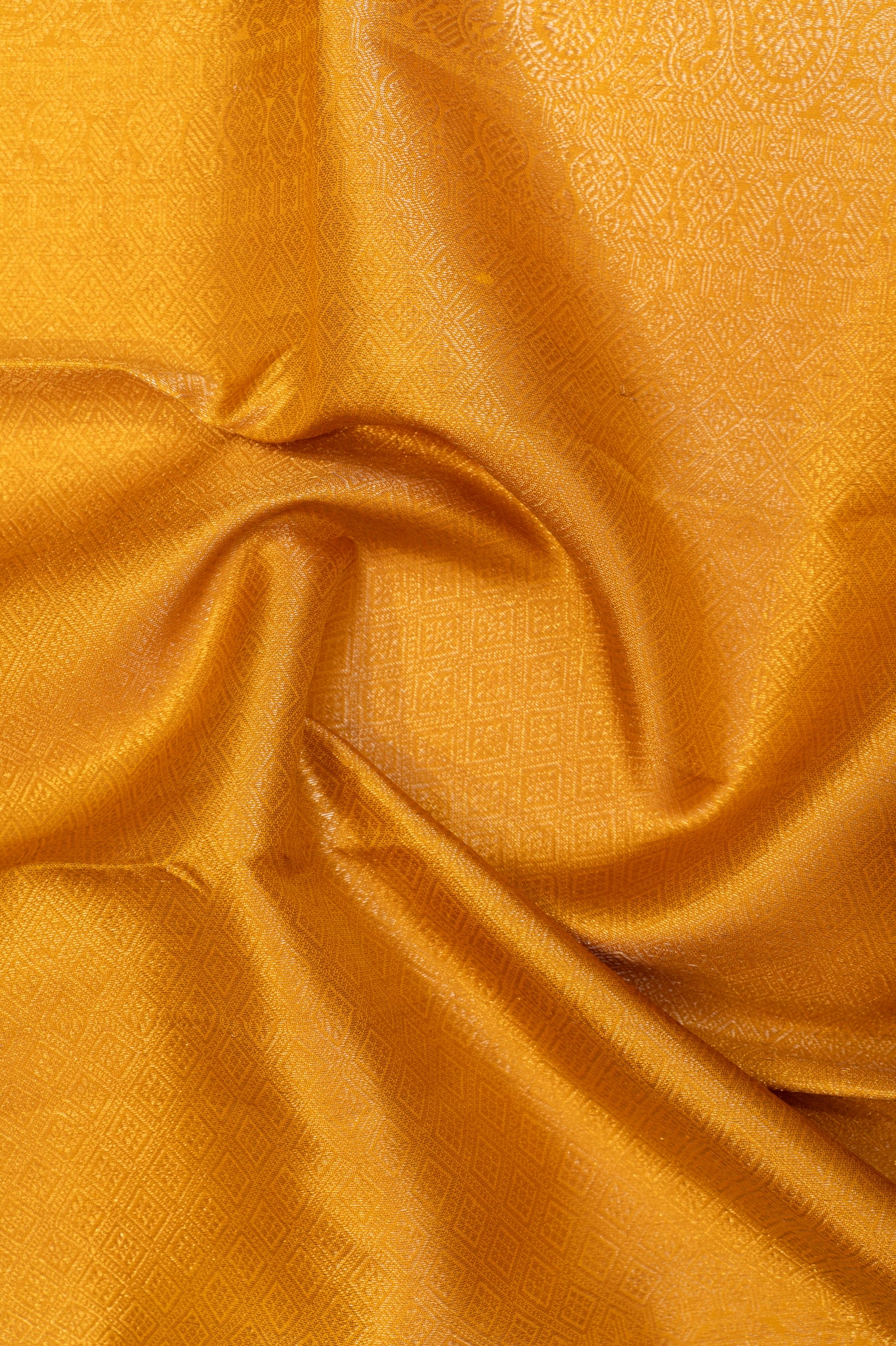 Mustard Yellow pure Kanchipuram silk saree