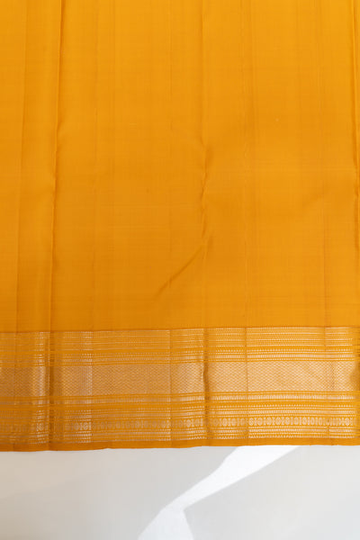 Mustard Yellow pure Kanchipuram silk saree