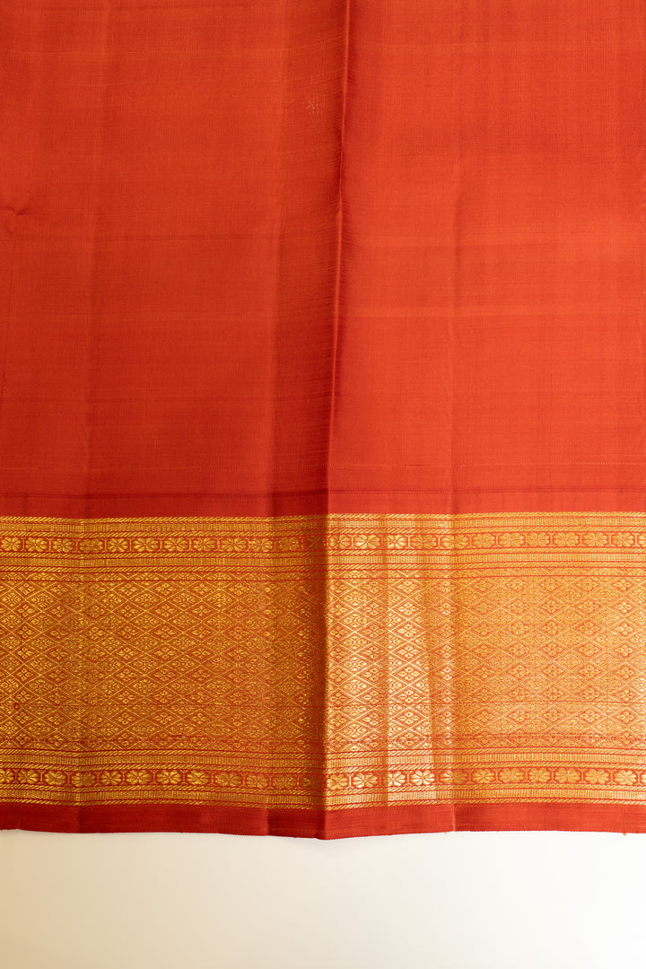 Indigo blue pure zari vintage checks Kanchipuram silk saree