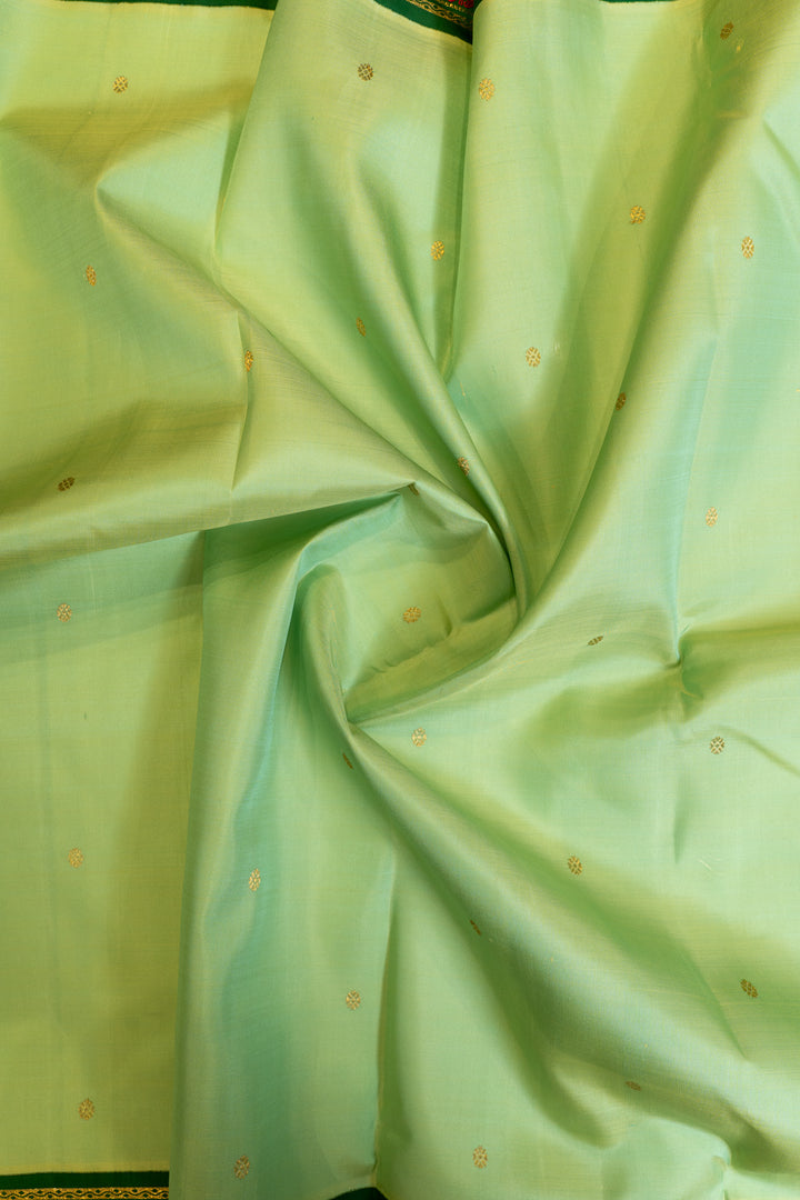 Rexona green and bottle green pure zari Varisaipettu Kanchipuram silk saree