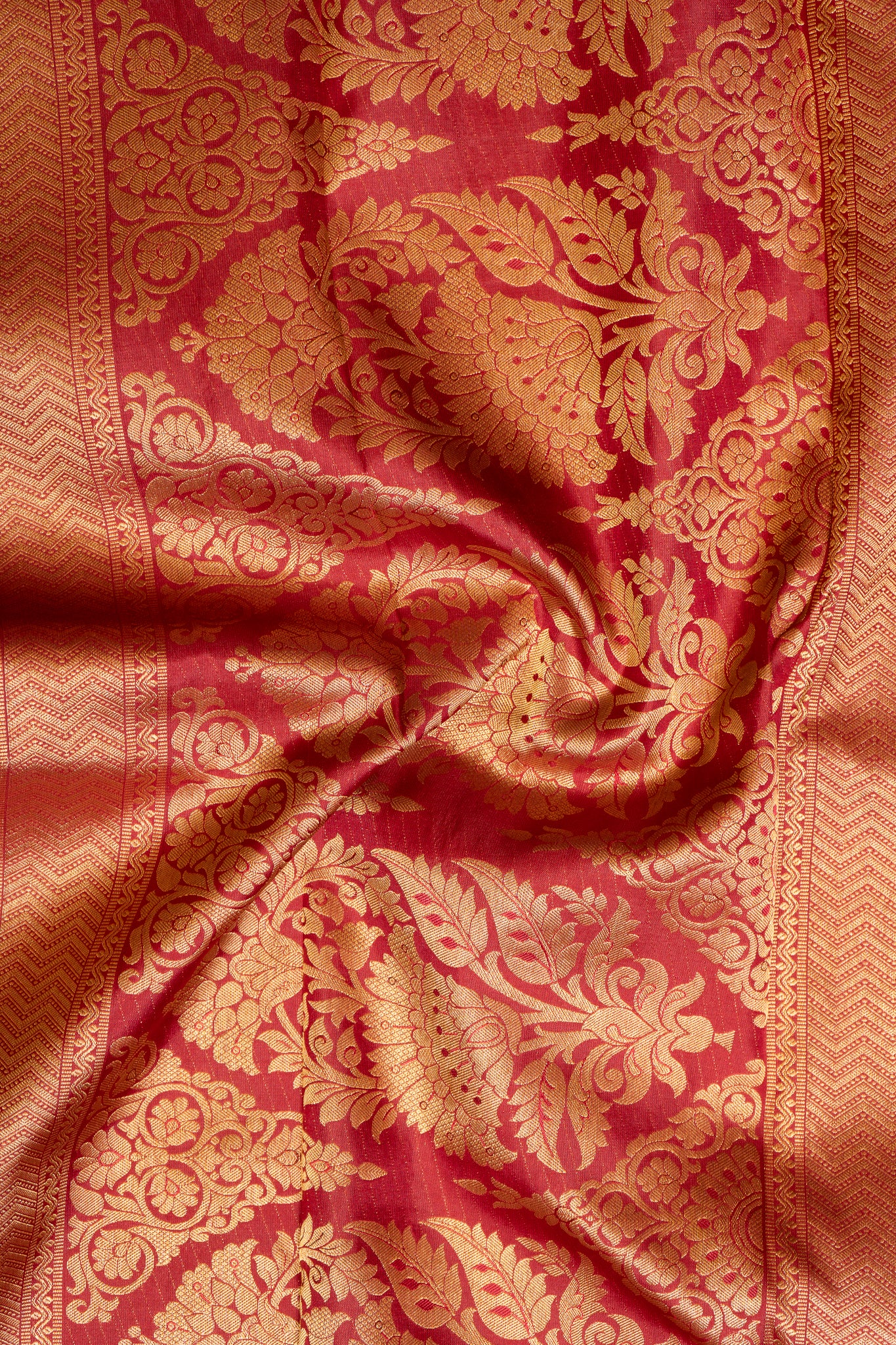 Maroon and Gold Traditional Pure Kanchipuram Silk Saree - Clio Silks
