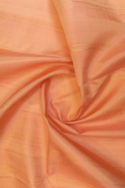 Pastel pink small border pure Kanchipuram silk saree