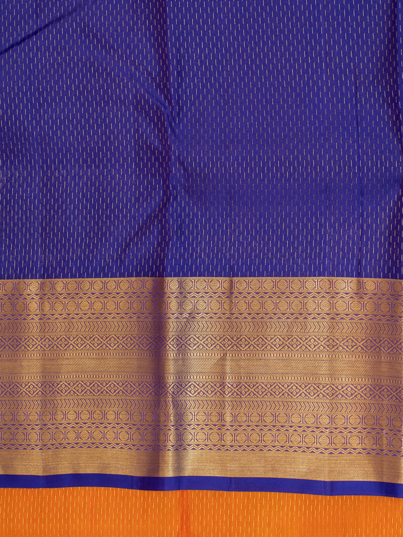 Peach orange Kanchipuram silk saree