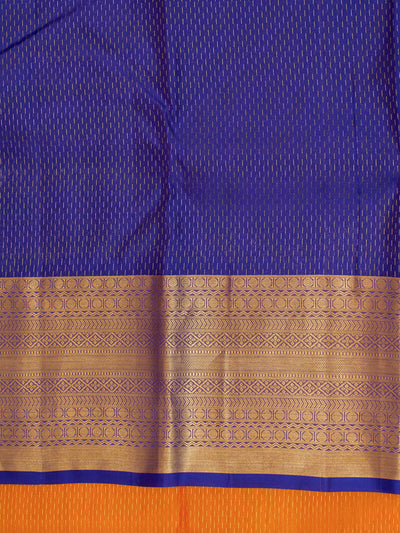 Peach orange Kanchipuram silk saree