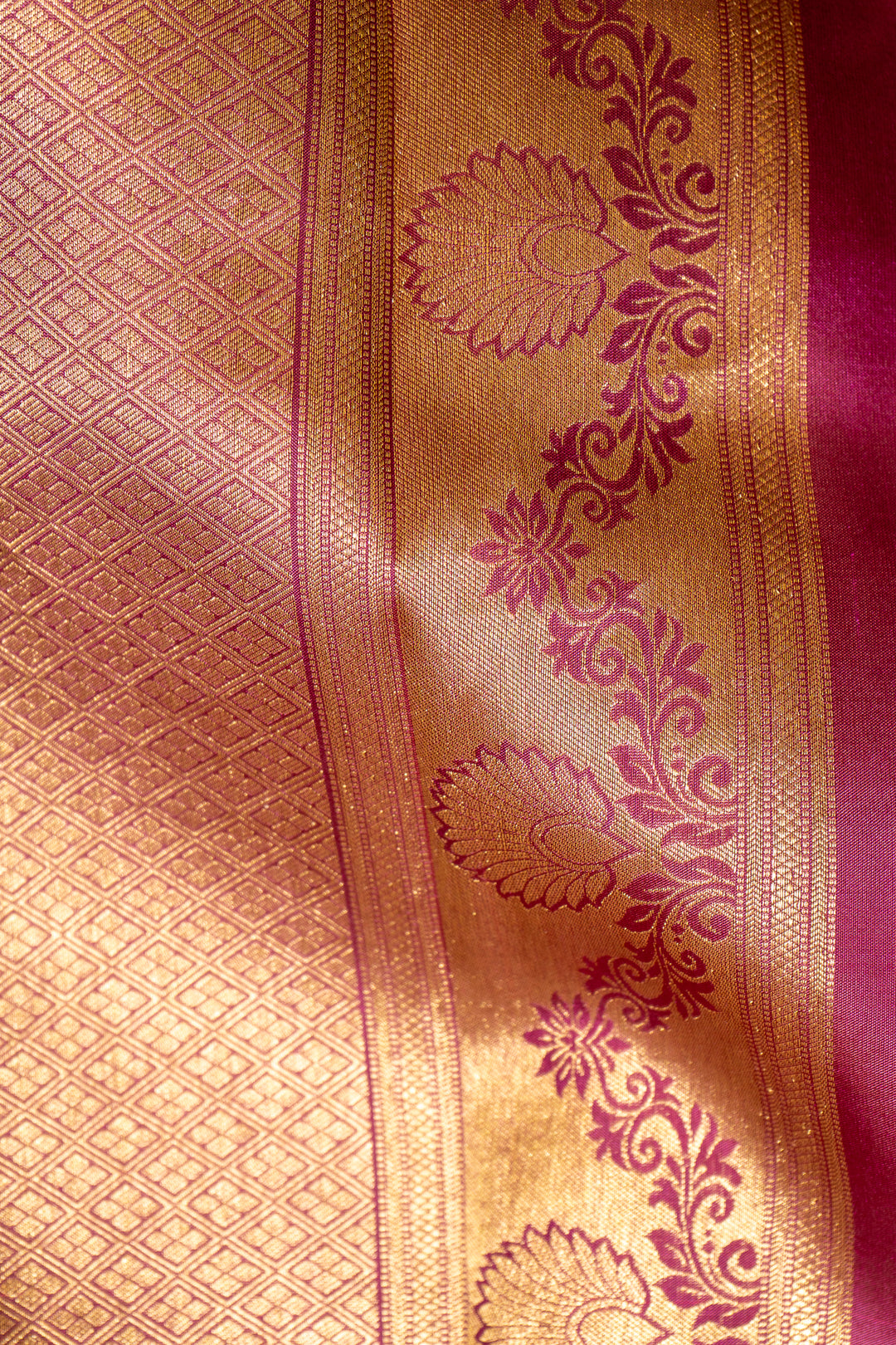 Jamun Purple Brocade Pure Kanchipuram Silk Saree - Clio Silks