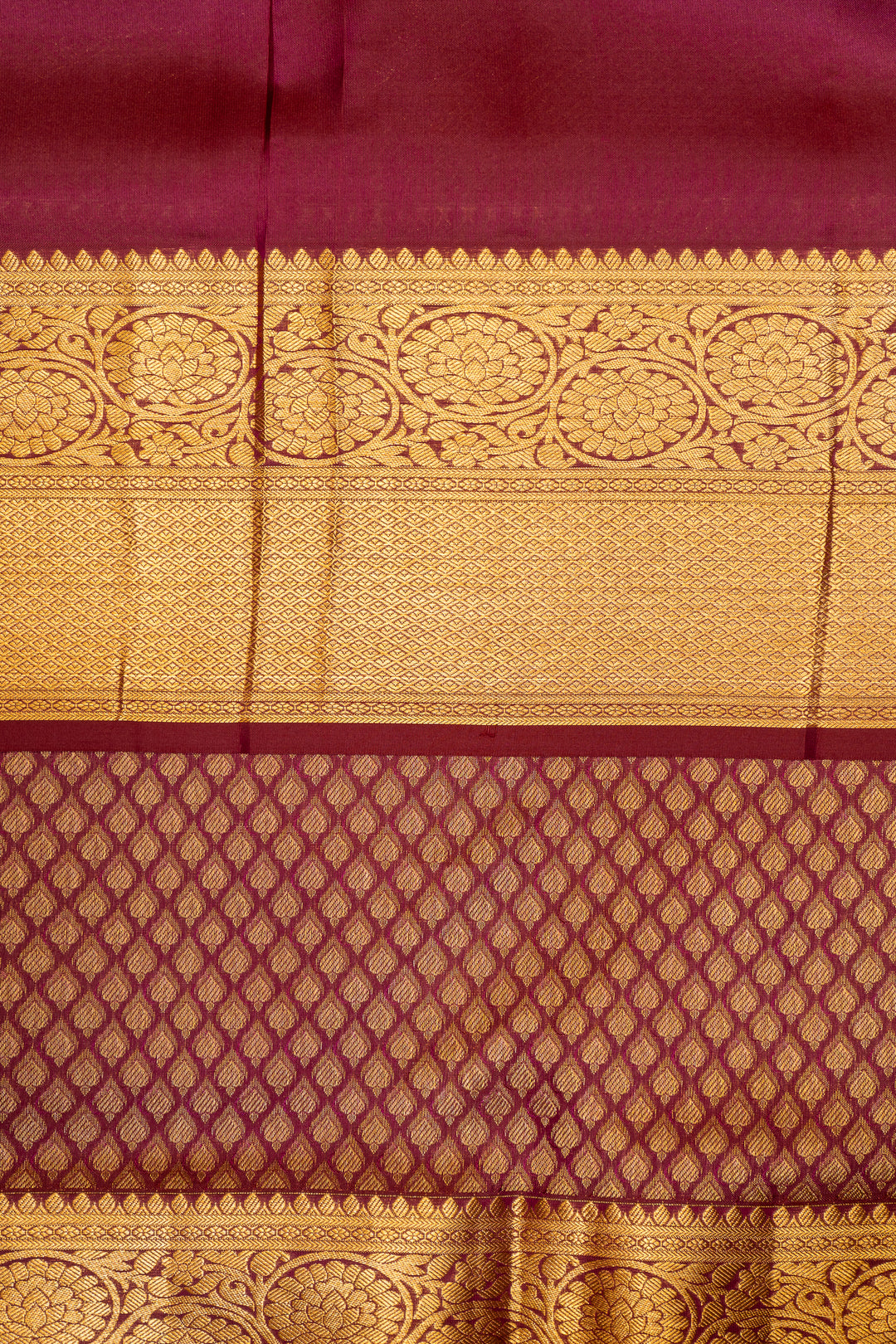 Jamun Purple Brocade Pure Kanchipuram Silk Saree - Clio Silks